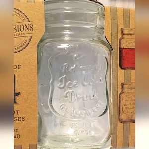 Made to Look Vtg Mason Jar Mug  Handle Shot Glasses